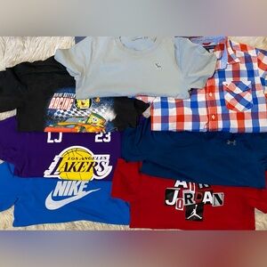 Boys size Large shirt bundle lot Abercrombie kids, Nike, Air Jordan, Under Armor